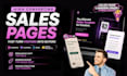 write, design a high converting landing page and sales page