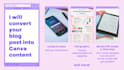 repurpose your blog post into social media canva content