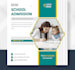 design admission started flyer, shool flyer, educational center flyer
