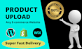 do product upload or import products listing in your woocommerce shopify store
