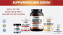 make label design, packaging design, and supplement label designs
