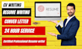 write an expert cv, resume writing and cover letter