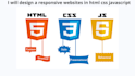 responsive websites in html css javascript