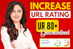 increase url rating ahrefs ur 80 plus with SEO backlinks