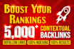 create 5000 tier 2 contextual backlinks for google ranking