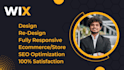 create wix website, redesign wix website, add SEO, and setup wix store