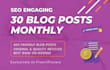 write SEO blog post or bulk articles monthly as your content writer