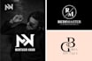do a unique monogram initial text logo design