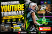 create professional gaming youtube thumbnail design