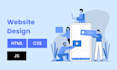 create responsive website with HTML CSS bootstrap javascript