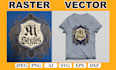 redraw any image to vector t shirt design for you