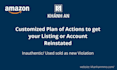 write poa for reinstating amazon inauthentic, used sold as new suspension