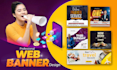 design professional web banner, google ads or header