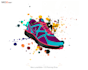 design 5 pairs of Nike shoes