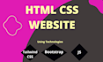 create responsive website HTML CSS javascript or bootstrap website