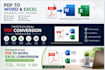 do accurate PDF to excel, PDF to word and data conversion