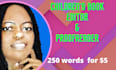 proofread and format children books neatly and logically