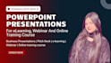 create webinar video, ppt presentation slides webinar, course slides and video