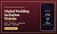 create a digital wedding invitation website with music and rsvp