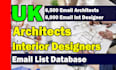 uk interior designer architects email database email list