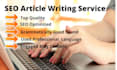 be your SEO blog content writer and article writing