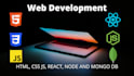 develop your responsive website using react HTML CSS node javascript