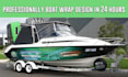 create professionally boat wrap design in 24 hours
