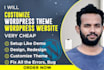 customize wordpress theme, wordpress website very cheap