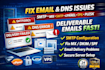 solve email SMTP dns server issues cpanel, vps, whm, plesk