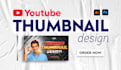 create professional and modern youtube thumbnail design
