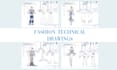 design professional fashion technical sketch and tech packs