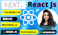 build react js next js website development with tailwind css responsive design