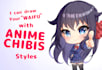 draw anime chibi style for you