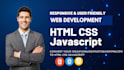 create a professional responsive html landing page or website