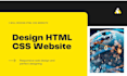 develop HTML CSS web design,editing