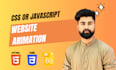 create responsive css javascript website animation