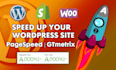increase wordpress speed optimization on gtmetrix with wp rocket