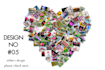 heart shape photo collage, custom love collage photo collage gift