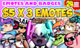 create emotes, badges, subbadges for twitch