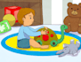 illustrate a childrens book handmade page in warm storybook style