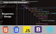 do frontend website in HTML CSS bootstrap and javascript