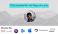 design clickable unique HTML email signature