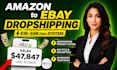 do walmart, aliexpress ,amazon to ebay dropshipping listings