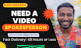 get a 30 sec to 3 min video spokesperson in both english and tamil