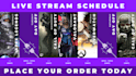 design a custom animated weekly stream schedule for twitch and kick streamers