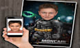 draw custom superhero cartoons caricatures halfbody portrait