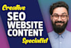 do highly converting copywriting for SEO website content