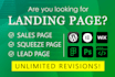 build responsive wordpress landing page design or do web design