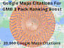 do 20,000 google map citations to increase gmb 3 pack rank
