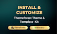 install wordpress theme template kit and customize
